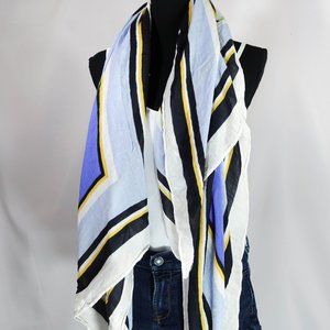 🛍lightweight white and blue all year round scarf